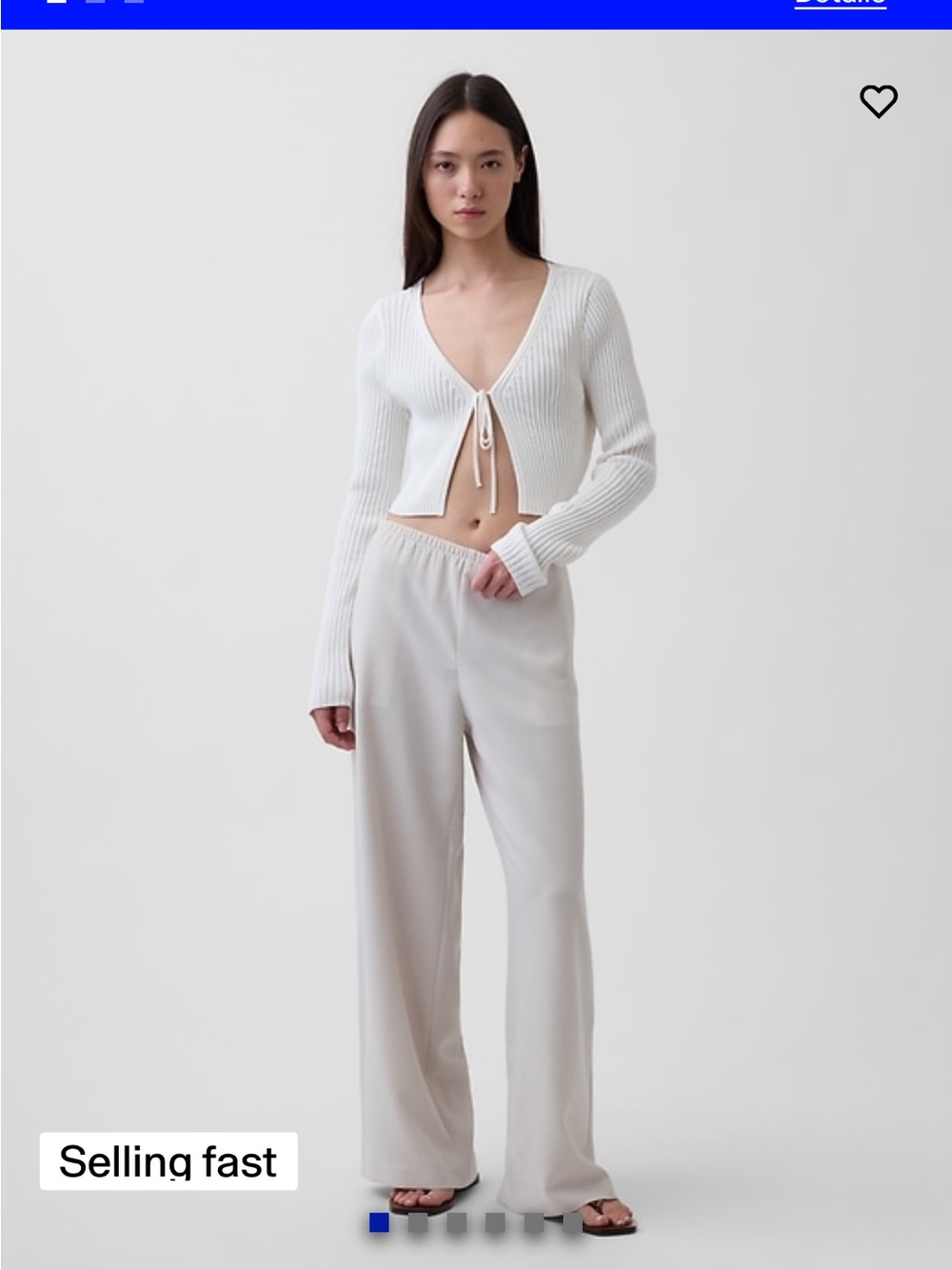 Gap Easy Wide-Leg Pants in Slick Rock Grey New with Tags